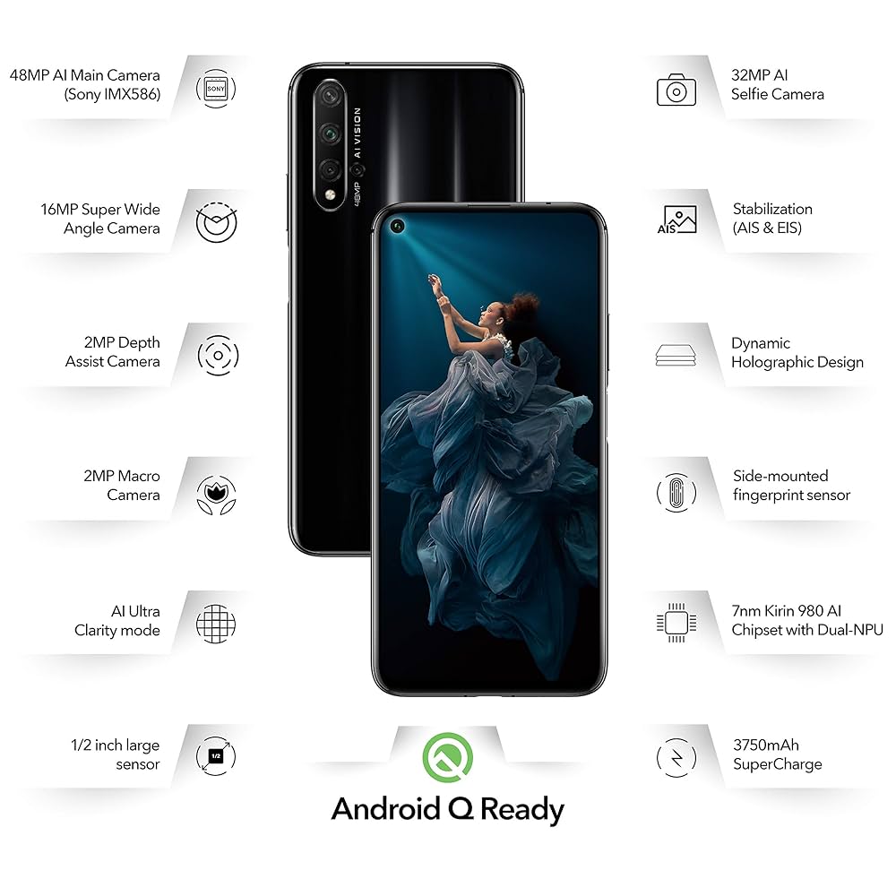 新品未開封　HONOR 20（NOVA 5T同等）6GB/128GB ブラック HUAWEI nova 5T」と「honor 20」の違い - フォトスク